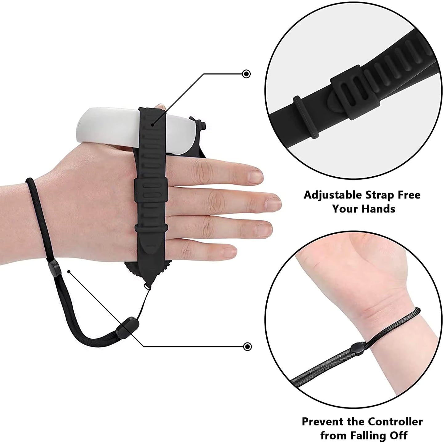 Meta Quest 2 Controller Grips with Knuckle Straps